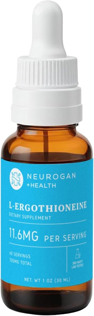 Supplément liquide Neurogan L-Ergothioneine - 700 MG 60 portions (1 OZ) - Soutien antioxydant, vieillissement en santé et carburant pour le cerveau* - Fabriqué aux États-Unis