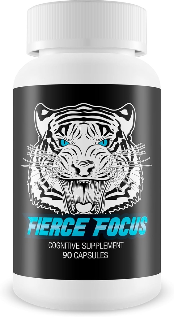 Fierce Focus- Support de la fonction cérébrale naturelle - Formule mémoire, focale et clarté - Supplément de soutien naturel nootrope et cognitif pour performance optimale - DMAE- 30 capsules