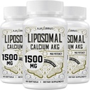 Liposomal Calcium AKG Supplement 1500 MG (Alpha-Ketoglutaric Acid), High Absorption, More Effective Than AAKG, Ca AKG for Longevity, Age Defense, Cellular Energy, Metabolic Function, 180 Softgels