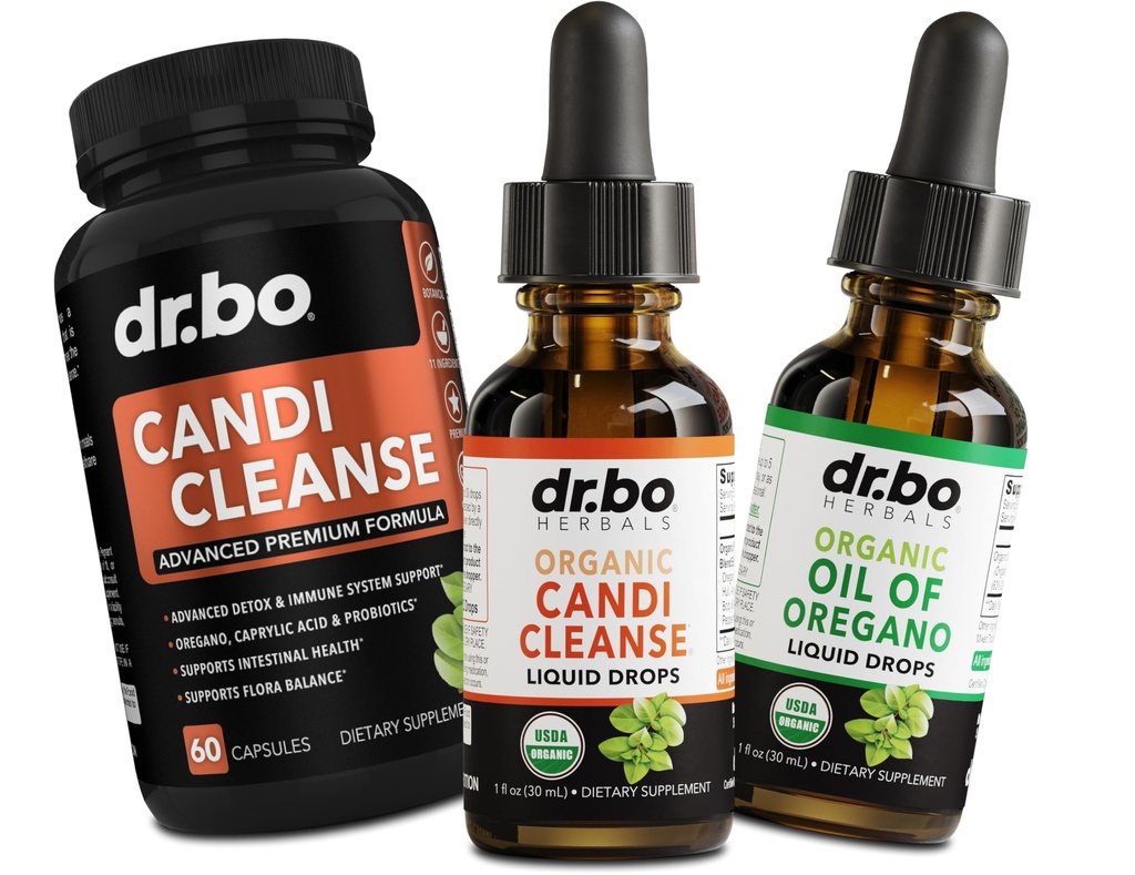Candi Cleanse & Origan Oil Drops - Huile biologique de Origan Drops Liquid & Black Walnut Wormwood - Extra Strength Extensive Balance Complexe, Naturel Oral Gut Cleanser Detox Health Suppléments Capsules