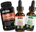 Candi Cleanse & Origan Oil Drops - Huile biologique de Origan Drops Liquid & Black Walnut Wormwood - Extra Strength Extensive Balance Complexe, Naturel Oral Gut Cleanser Detox Health Suppléments Capsules