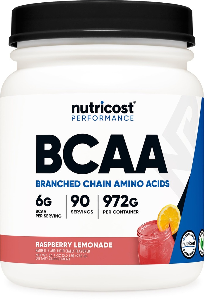 Nutricost BCAA Poudre 2:1:1 (Lémonade aux framboises, 90 portions)