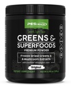 Poudre PEScience Greens Superfood avec Chlorophylle naturelle, Reishi & Turkey Tail Poudres de champignons, Kale séché au gel, Épinards, Sprouts de brocoli, Arôme original, 30 portions