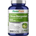 NusaPure Citrus Bergamot Capsules, 600 mg, 200 Veg Capsules (Non-GMO, Vegan)