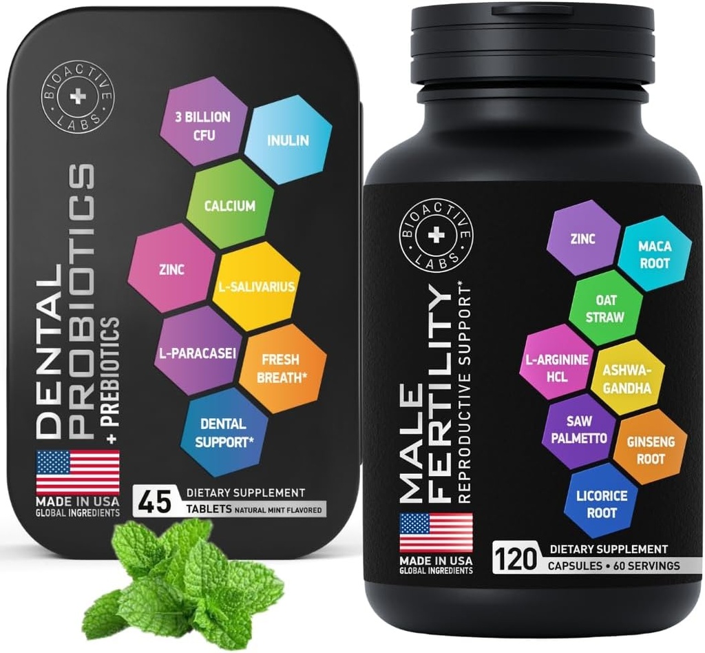 Suppléments de fertilité pour les hommes et probiotiques dentaires dans les conserves mâles