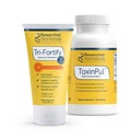 Recherches nutritionnelles Revitalized Detox Duo - pour le soutien immunitaire, la santé du foie ou un nettoyage complet de détox - Tri-fortify Orange Glutathion liposomique (450mg) Liquide et toxinePul (2 pièces)