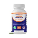 Vitamatic Moringa Capsules 10 000 mg Équivalent par portion (à partir de 50:1 Extrait 200 mg) - 180 Capsules - Pure Moringa Oleifera Feuille Supplément en poudre - Green Superfood - Non-OGM, Fabriqué aux États-Unis