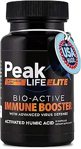 Supplément 3-en-1 de défense immunitaire avec acide humique, zinc, coQ10 et minéraux de traces ioniques pour l'énergie quotidienne, la santé et la vitalité - Vitamines multiminérales pour les hommes et les femmes - 30 capsules