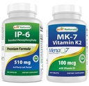 Meilleurs naturels IP-6 510 mg et vitamine K2 (MK7) avec D3
