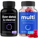 NutraChamps Nettoyez le foie Capsules de désintoxication et ensemble de gommes multivitamines pour hommes (2-pack)