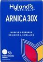 Comprimés Hyland's Arnica Montana 30x, soulagement naturel des ecchymoses, gonflement et douleurs musculaires, dissolution rapide des comprimés (paquet de 1, 50 Nombre Total)