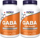 MAINTENANT Suppléments, Poudre GABA (acide gamma-aminobutyrique), support neurotransmetteur*, 6-Ounce (paquet de 2)