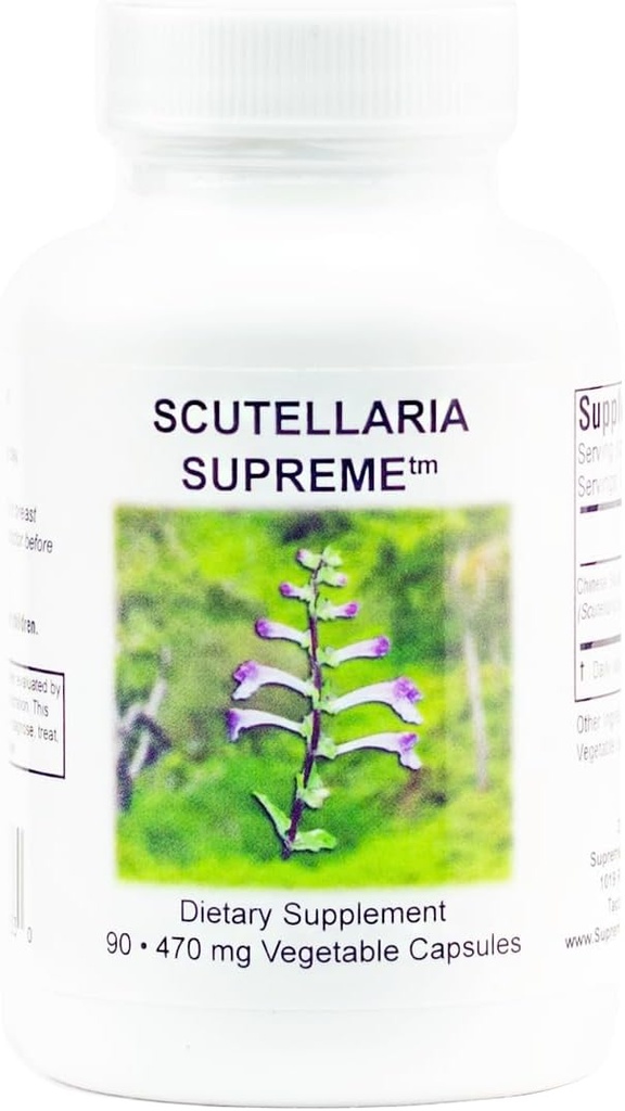 Supreme Nutrition Scutellaria Supreme, 90 Pure Chinese Skullcap Racine Capsules végétariennes