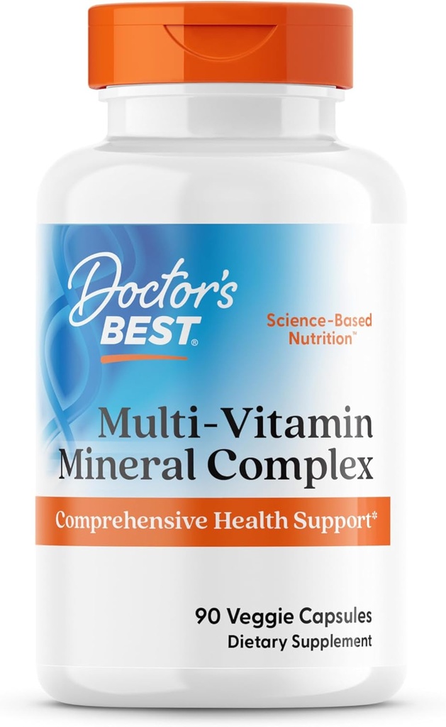 Médecins Meilleur complexe minéral multivitamine, soutien sanitaire complet, non-OGM, sans gluten, végan 90 capsules de légumes