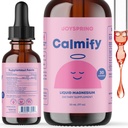JoySpring calmant le Citrate de magnésium liquide pour les enfants - Supplément de calmant sans sucre et sans gluten avec camomille - Soutien naturel pour les enfants et les adolescents (1 fl oz) 30 portions