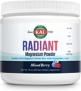 KAL Radiant Magnesium Powder, Mixed Berry Flavor, Hyaluronic Acid and Magnesium Supplement, Skin & Antioxidant Support, Sugar Free, 60 Servings, 7.3 OZ