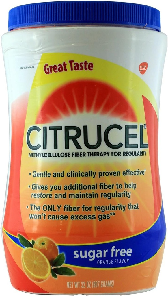 Citrucel Methylcellulose Fiber Therapy for Regularity Orange Flavor 32oz