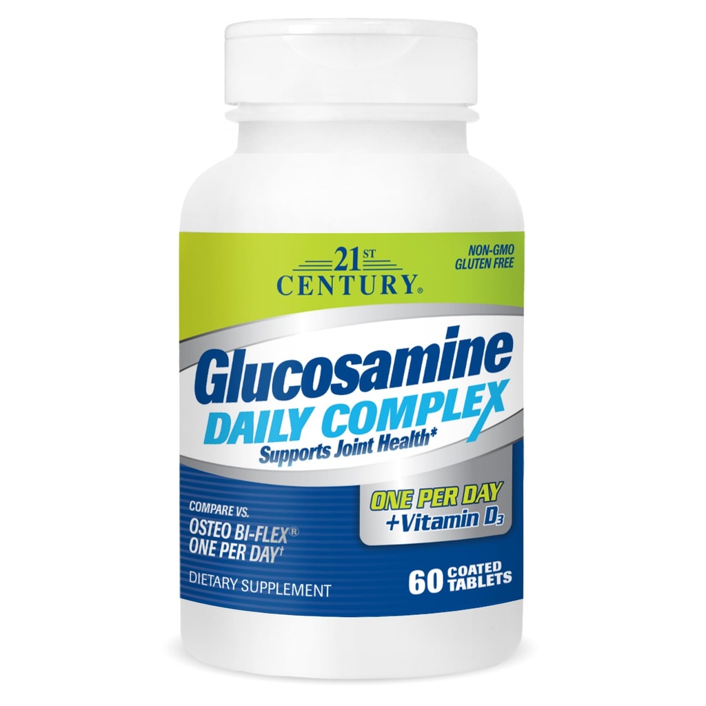 Glucosamine du 21e siècle Comprimés Daily Complex Plus D, 60 comte (27708)