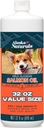 Alaska Naturals Wild Alaskan Salmon Fish Oil Supplement for Dogs Peau and Coat with EPA DHA Omega 3 Fatty Acides Liquid Food Topper 32 oz.