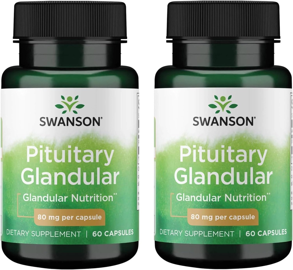 Swanson cru Pituitaire Glandulaire 80 Milligrammes 60 Capsules (2 Pack)