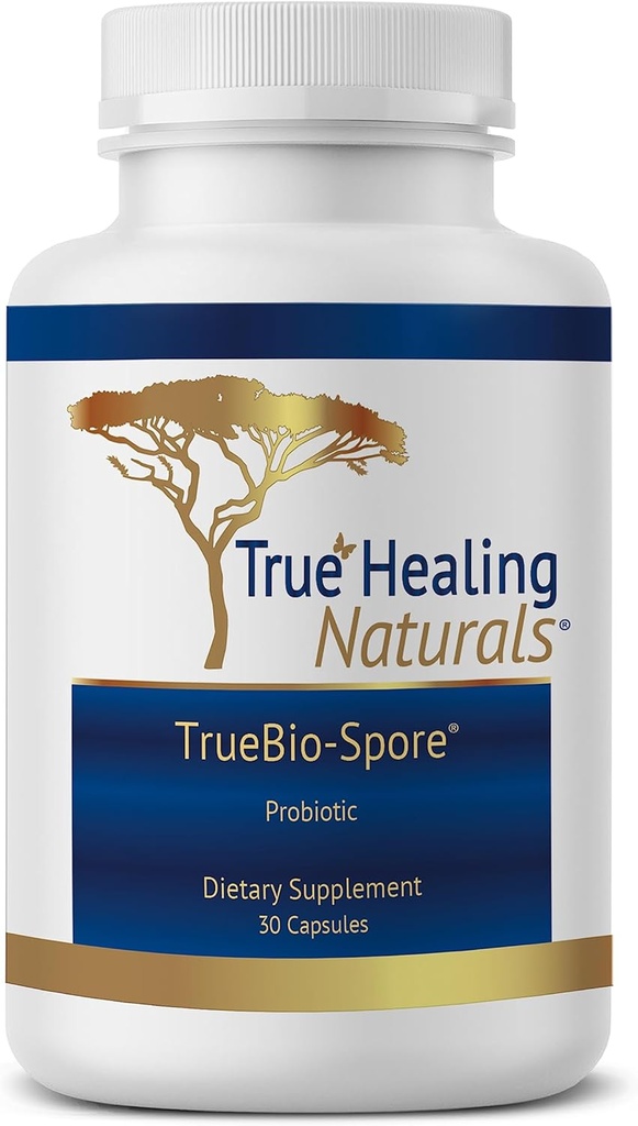 True Healing Naturals - TrueBio-Spore - Supplément probiotique - Résilient et puissant avec 50 milliards UFC de probiotique - 30 capsules