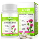 Foie Renew Cleanse Detox,Liver Cleanse Detox & Repair & Support (70 capsules) Supplément Herbal pour la santé du foie