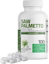 Bronson Saw Palmetto Extra Strength soutient la fonction de la prostate et le soutien de la santé urinaire - non OGM, 100 capsules végétariennes