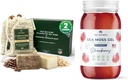 TrueSeaMoss Sea Moss Savon Café Vanilla Coconut & Oatmeal Honey & Strawberry Sea Moss Gel
