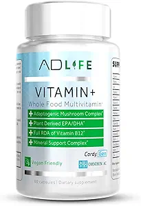 Projet AD Vitamine+ Multiminérale Multivitamine Supplément Antioxydant complet, énergie et protection immunitaire. (60 portions)