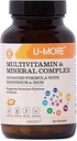 U-MORE Multivitamin & Mineral Complex, Vegan, Sugar-Free, Gluten-Free, Calcium, Magnesium, Vitamin A, B1, B2, B5, B6, B12, D3, K, C, Iron, Zinc, Supports Immune System & Overall Health - 60 Tablets
