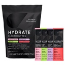Sports Research® Hydrate Electrolytes Powder Packets - Sugar-Free & Naturally Flavored with Vitamins, Minerals, and Coconut Water - Supports Hydration - 32 Packets - Variety Pack
