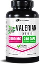 Healthfare Valerian Root Capsules (en anglais seulement) 3000mg High Potency Extract 240 Vegan Pills (en anglais seulement) Supplément à base de plantes pour la relaxation et le soutien du sommeil (en anglais seulement)