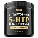 5 HTP 200mg GABA 500mg L-Theanine 200mg L-Tryptophane Supplément de 100mg - Soutien Cerveau, Circulation Santé, Concentration et Repos Bien - 60 capsules pour 1 mois - 4en1 Premium Blend
