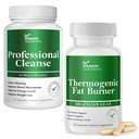 DR VITAMIN SOLUTIONS Professional Detox Cleanse and Thermogenic Fat Burner Bundle - 15 jours de nettoyage pour la gestion du poids, la santé des intestins et le soulagement des ballonnements - 90 capsules