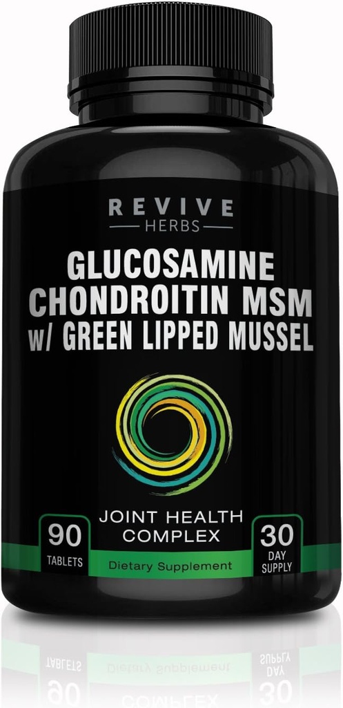 Glucosamine Chondroïtine MSM avec des moules de Nouvelle-Zélande Limité au vert.