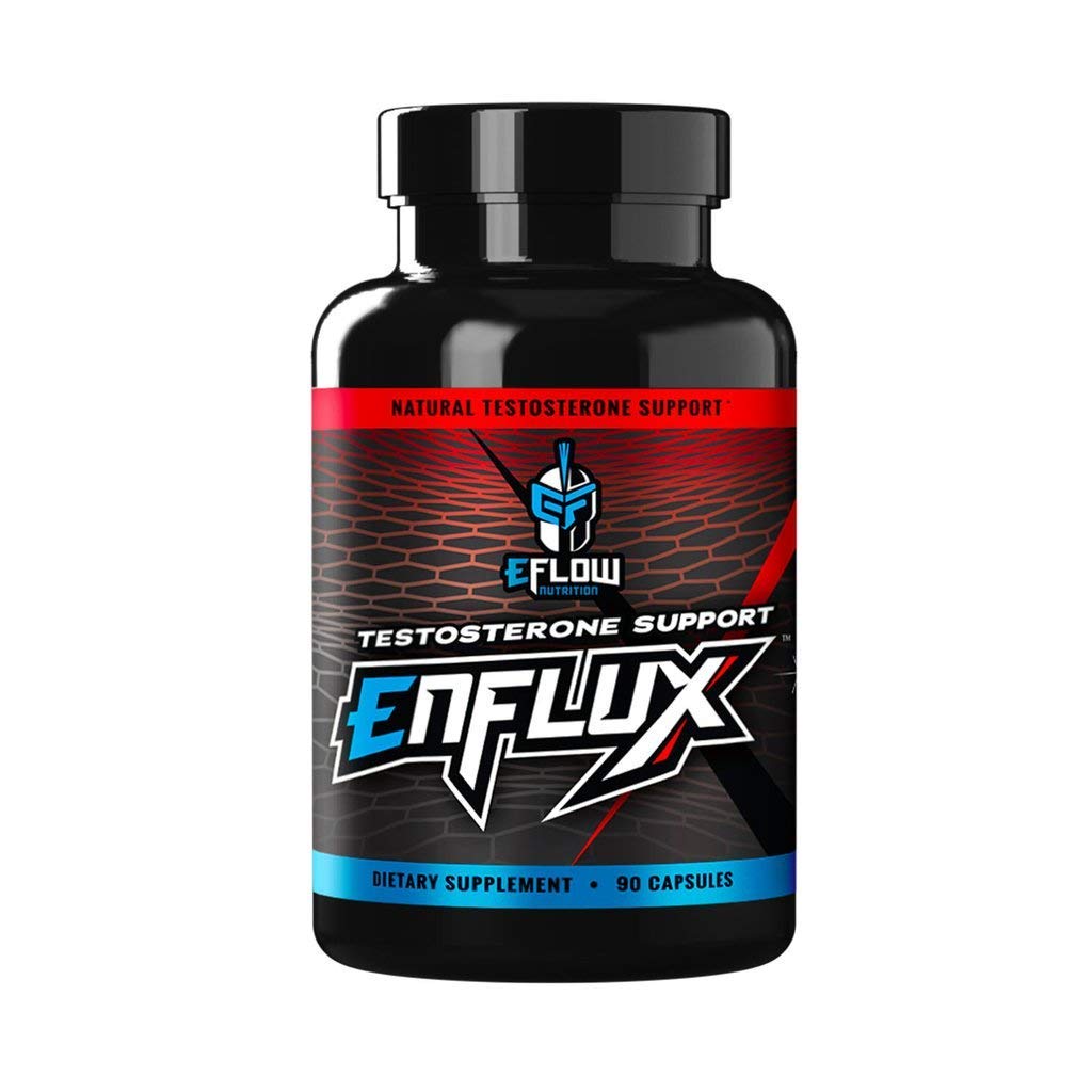 eFlow Nutrition Enflux Natural T Support avec KSM-66 Ashwagandha - Supplément pour soutenir la masse corporelle maigre pour les hommes et les femmes - Fenugreek, DIM, Longjack & AstraGin - 90 capsules (30 jours d'approvisionnement)
