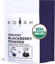 KOYAH - Poudre biologique de BlackBerry : 30 portions (1 scoop = 1/4 tasse frais) : congeler-séché, poudre de bière entière, cru