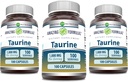 Formules étonnantes Taurine Amino Acid Supplement de 1000 Mg par service de 100 capsules non-OGM