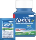 Claritin Allergy Medicine for Adults, 24-Hour Non-Drowsy Loratadine 10mg Pills, Antihistamine, 30 Tablets + 1ct On-The-Go Relief