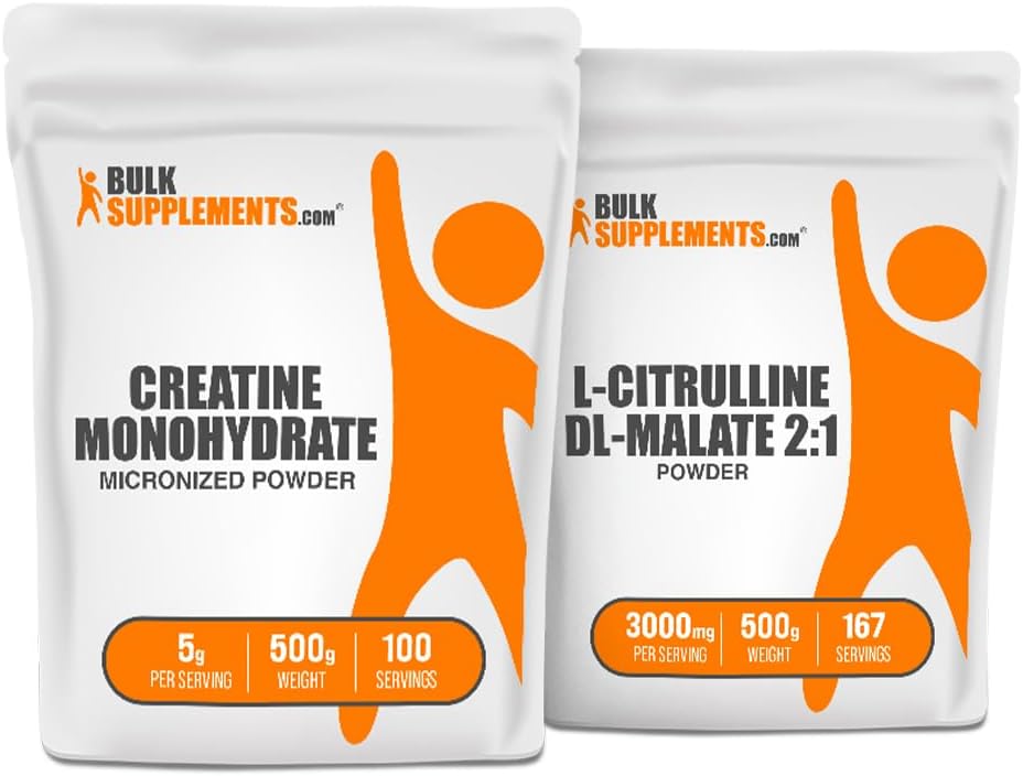Suppléments en vrac Créatine 500g + Citrulline Malate 500g Bundle