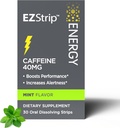 Suppléments d'énergie - Mint Flavor, 30 Comte - Dissoudre les bandes avec 40mg de caféine pour favoriser votre journée et stimuler les performances - Fabriqué aux États-Unis, sans sucre et sans gluten