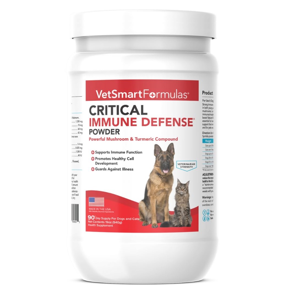 Défense immunitaire critique pour les chiens et les chats; soutient la croissance normale des cellules - Turquie Tail, Reishi, Shiitake et Maitake Mushroom Formula avec breveté blanc Turmeric Root Extract (Grand / 90 Jour Avg. Supply)