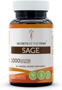 Secrets of the Tribe Sage 60 Capsules, 1000 mg, Sage (Salvia officinalis) Dried Leaf (60 Capsules)