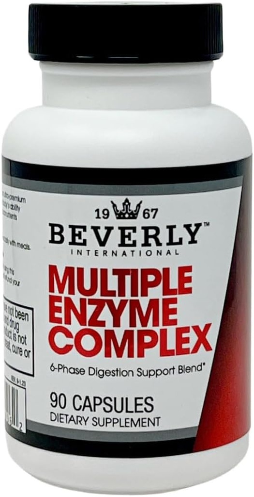 Beverly International (MEC Multiple Enzyme Complex, 90 Capsules. une aide digestive ultra-prémium aidant les culturistes, les athlètes et les amateurs de fitness digérer leurs repas plus facilement. Prends avec Nourriture.