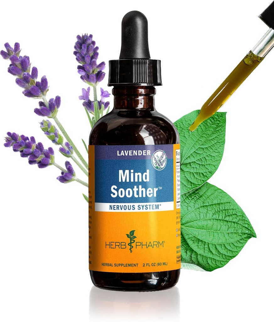 Herb Pharm Anxiety Sother Liquid Herbal Formula with Kava Extract and Lavender Essential Oil for Mild and Occasional Anxiety Support* - 2 Ounce