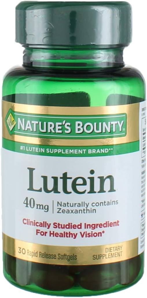 Nature's Bounty Lutein 40 Mg, 30-Conte, Pack de 4