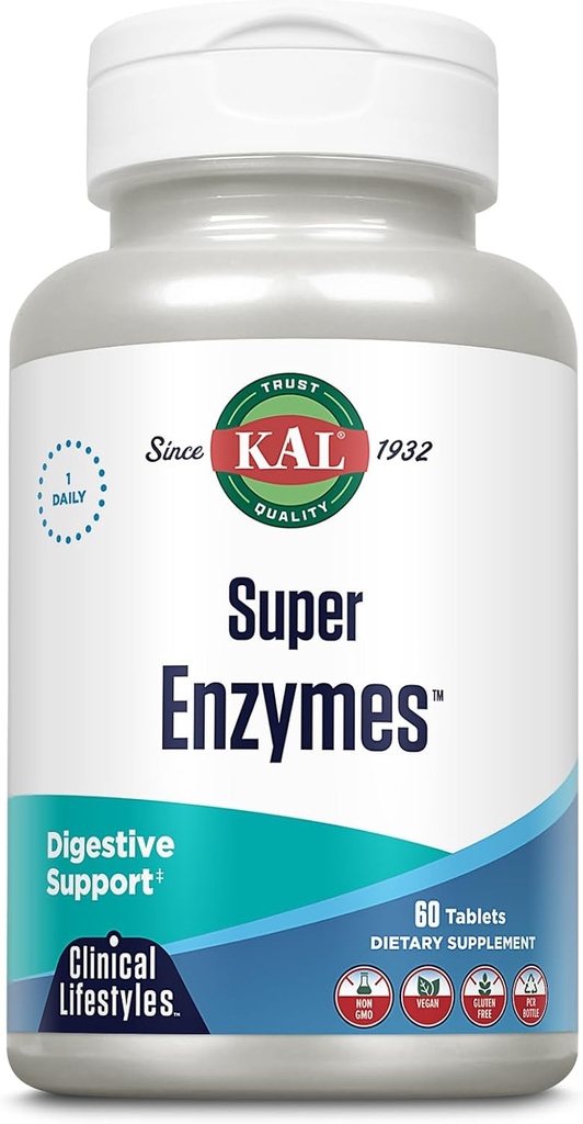 Comprimés Kal Super Enzymes, 60 Nombre