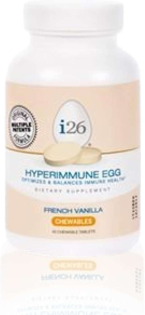 Youngevity i26 Hyperimmune Egg | IgY Max French Vanilla Chewable | Patented Immune Powerhouse Formula | Joint, Gut, Immune Support Supplement | 45 Chewable Tablets