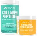 GOBIOTIX Fiber & Collagen Bundle: Cheveux, peau, Gut Support - 30 portions Collagen, 35 portions Fibre