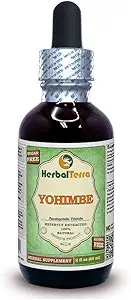 Yohimbe (Pausinystalia Yohimbe) Glycérite, extrait liquide sec sans alcool 2 oz